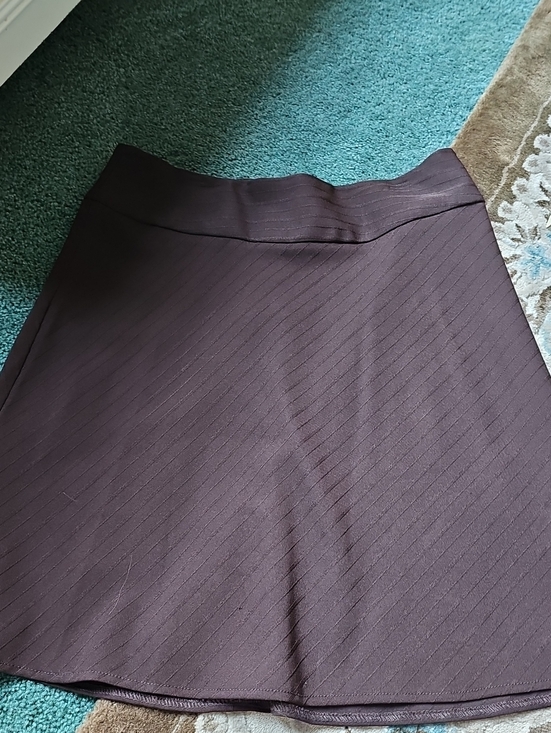 My Michelle Dresses & Skirts - My Michelle Dark Brown Subtle-Stripe A-Line Skirt